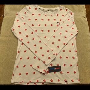 ⭐️NWT Tommy Hilfiger Sport Red and White Star Shirt